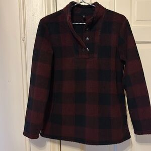 Fleece Jacket Womens Small with snaps and pockets